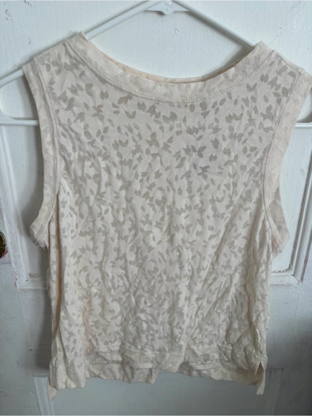 all in motion Cream Printed Sleeveless Tank Top